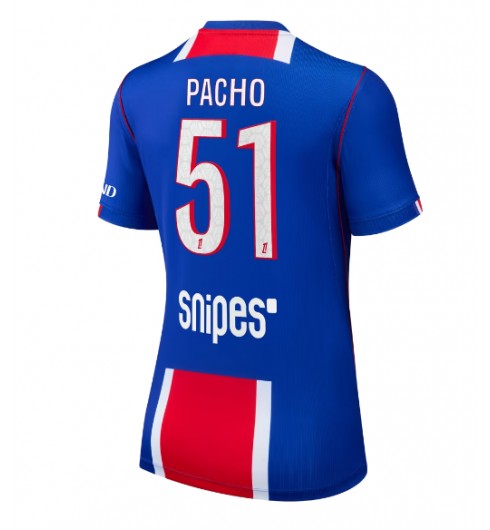 Paris Saint-Germain Willian Pacho #51 Domácí Dres pro Dámské 2026-27 Krátký Rukáv Paris Saint-Germain Willian Pacho #51 Domácí Dres pro Dámské 2026-27 Krátký Rukáv